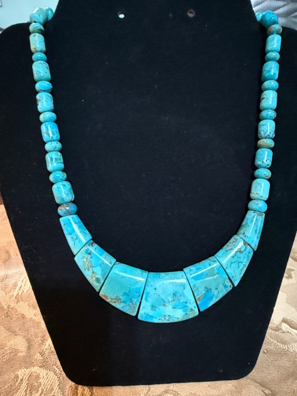 Cleopatra Style Turquoise Beaded Necklace